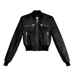 Cropped Leather Baseball
